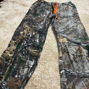 Boys Medium Green and Brown Camouflage Pajama Pants